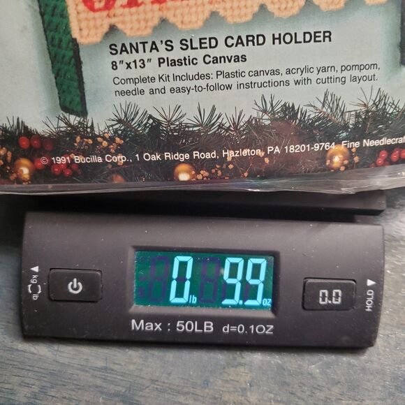 Vintage Bucilla Canvas Kit Santa's Sled 8X13 Christmas Card Holder New Sealed - Picture 6 of 6